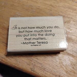 It's Not How Much You Do... Rubber Stamp